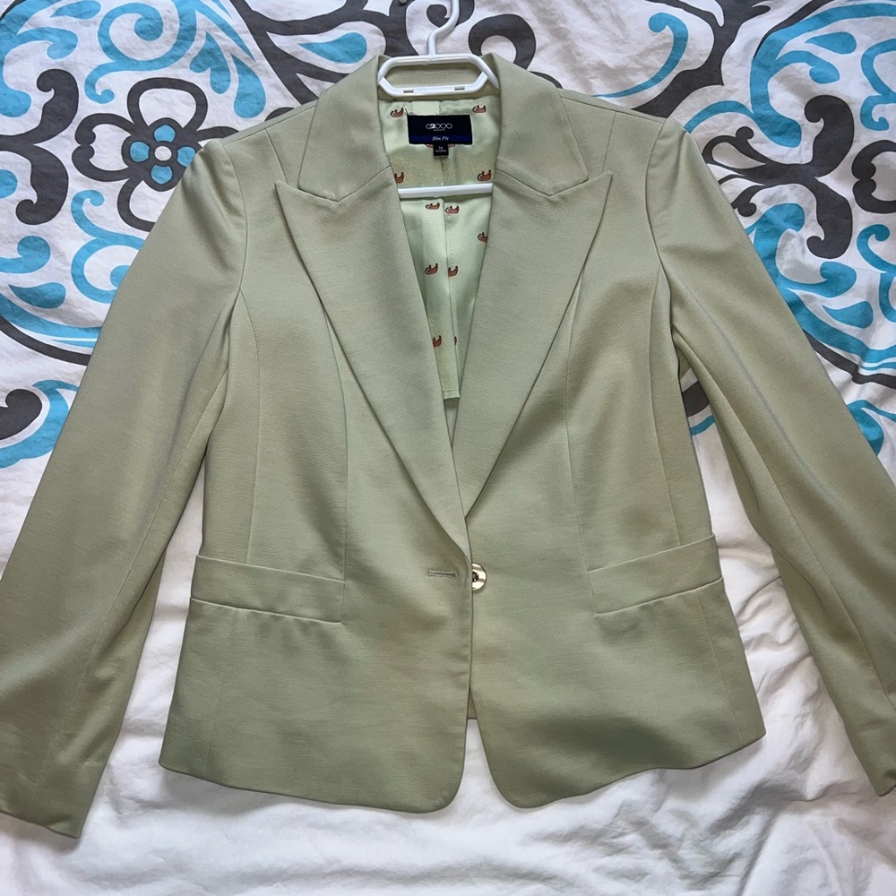 G2000 slim fit blazer light green